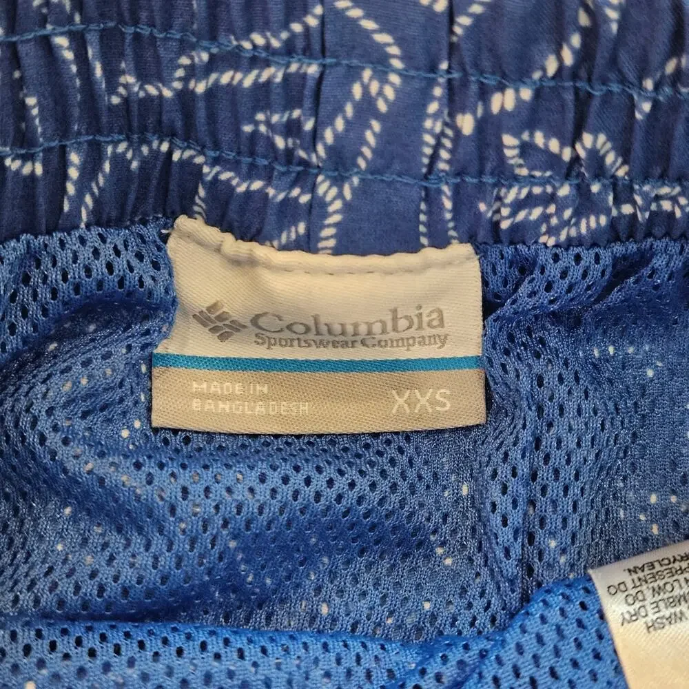 Columbia PFG Swim Shorts‎ Youth XXS Shark Print Blue UPF Fishing NEW Summer